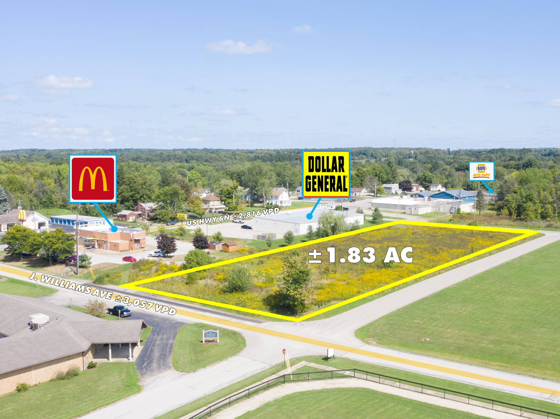 McDonald’s, Dollar General Adjacent Land Albion, PA Marketplace