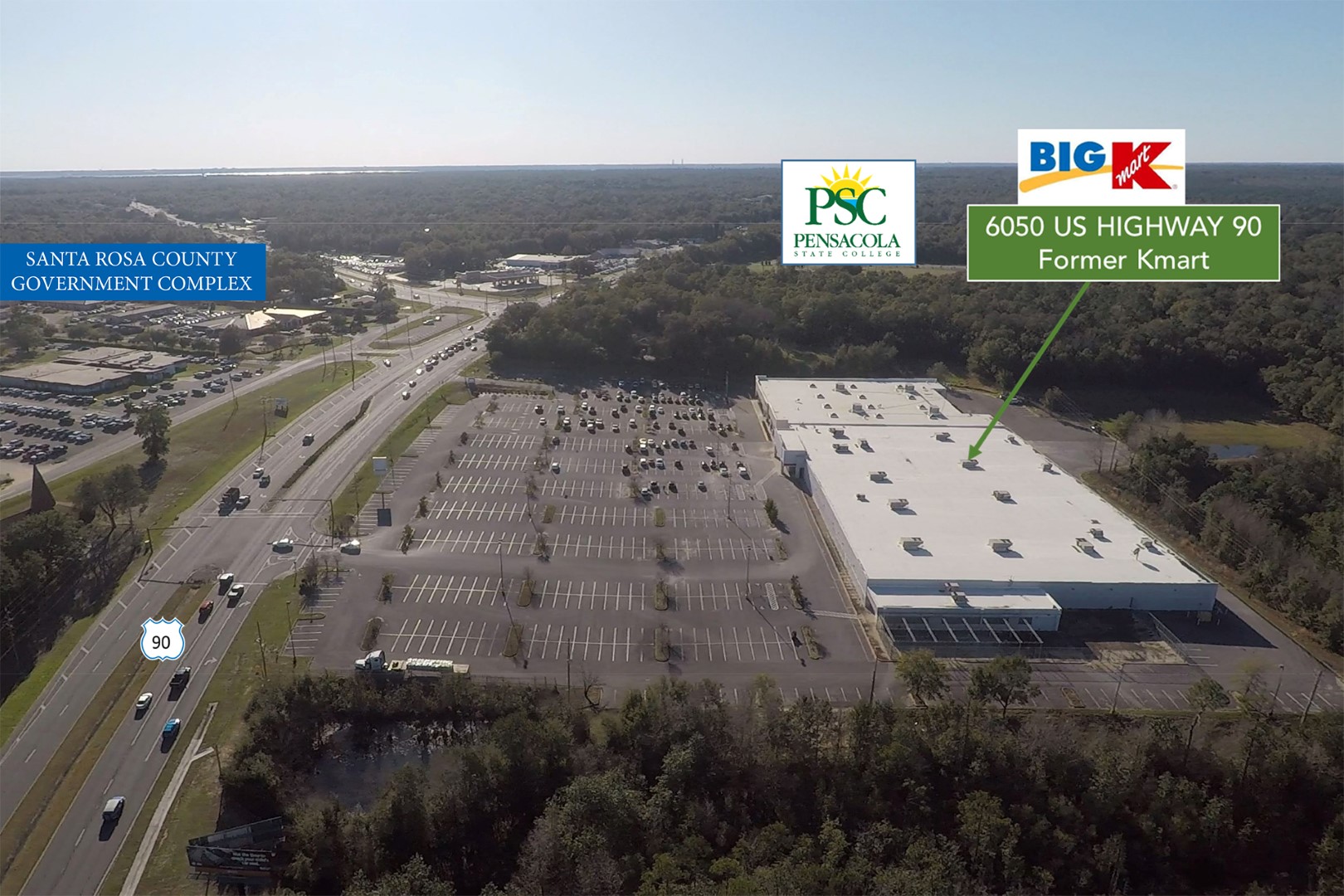 Vacant Former Kmart Milton, FL Marketplace