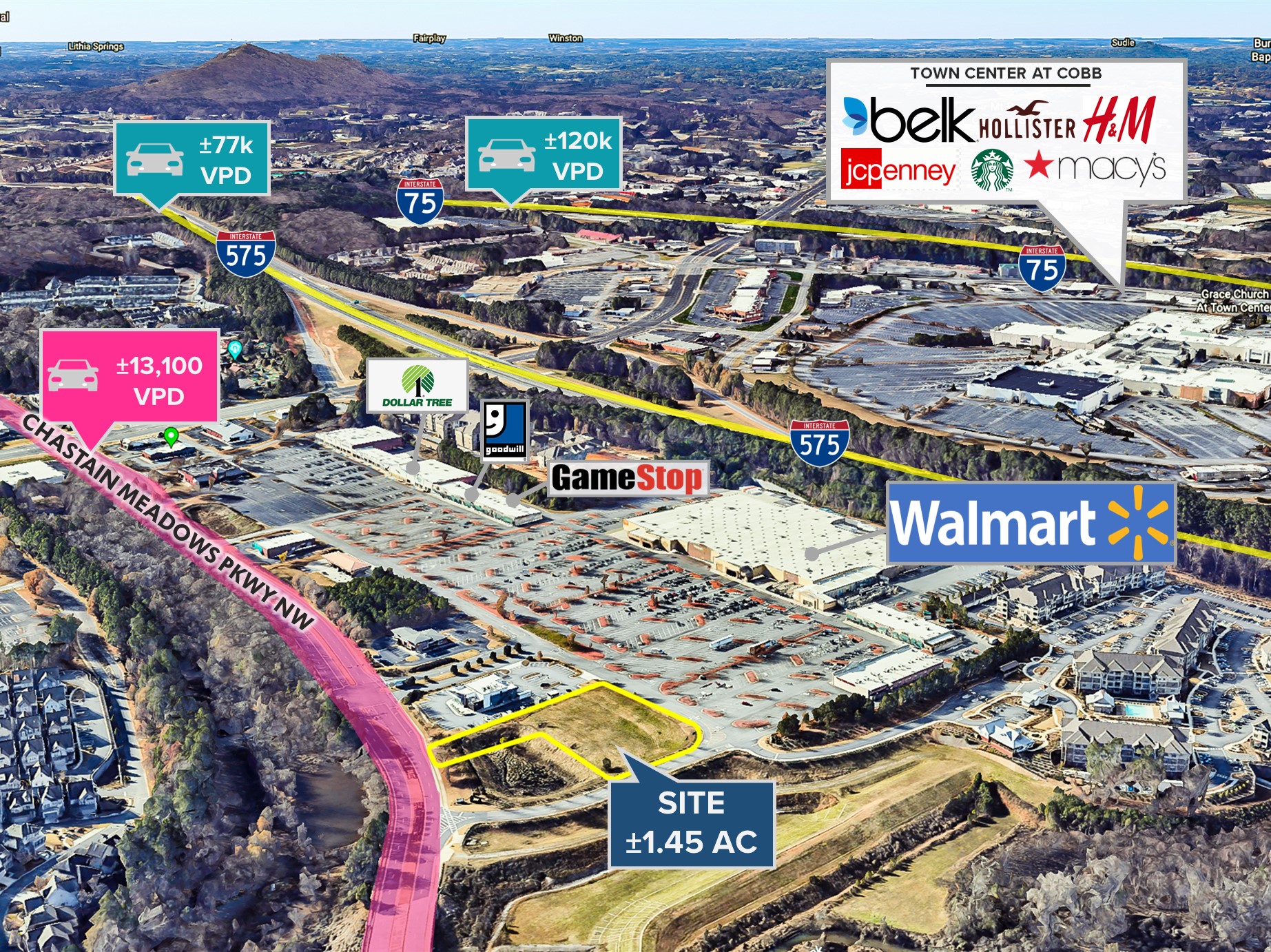 Walmart Adjacent Land Atlanta MSA 1.45 AC Marketplace